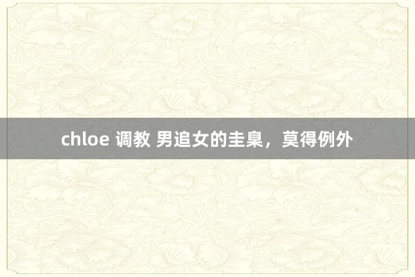chloe 调教 男追女的圭臬，莫得例外